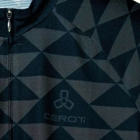 Men's Ceroti Cycling Jersey Full Zip Medium/Large S/S Back Pockets Reflective - Picture 6 of 7